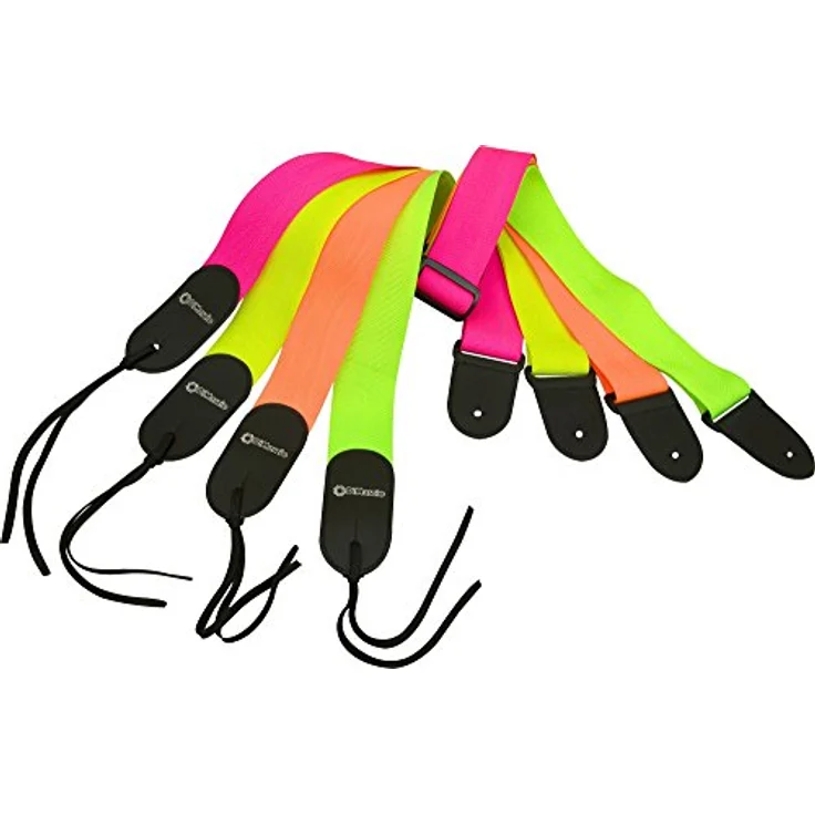 DiMarzio DD 3100NOR Gitarrengurt, Sicherheitsgurt aus Nylon, verstellbar von 81 bis 144 cm, Neon Orange – Bild 1