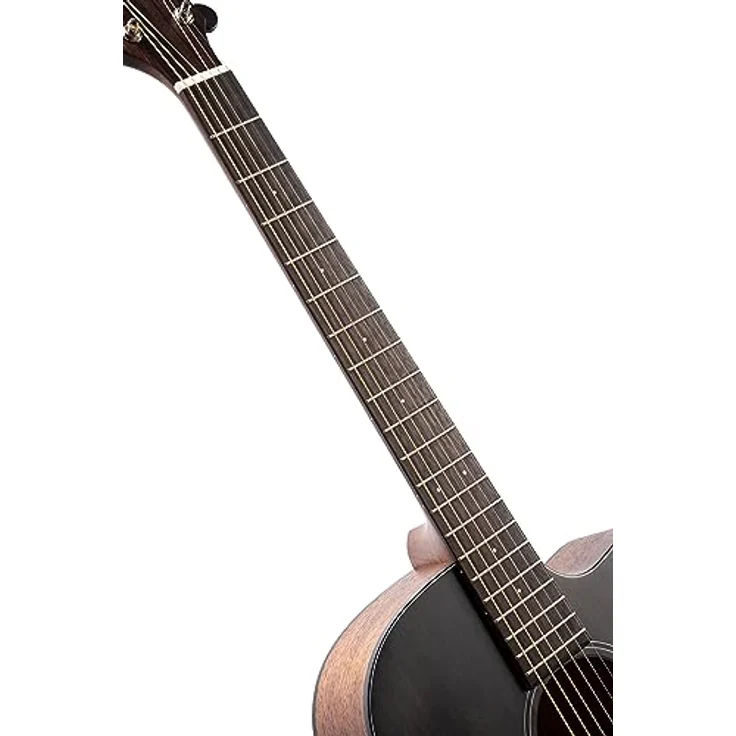 Cort Core-OC SP, Westerngitarre mit massiver Sitka-Fichtendecke, Mahagoni Boden, Ovangkol Griffbrett, Transparent Black – Bild 5