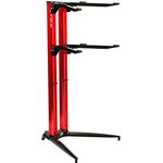 STAY MUSIC Klavierständer 2-lagig rot, höhenverstellbar bis 1150 mm, für Digital- und Bühnenklavier bis 65 kg