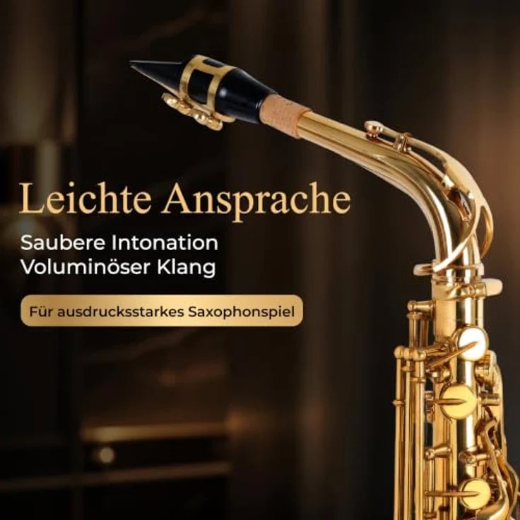Classic Cantabile AS-450 Eb-Altsaxophon Set, Messing, klarlackiert, mit Hoch-Fis-Klappe und ergonomischer Klappenmechanik, inkl. Leichtkoffer und 10 Blätter Stärke 2,5 – Bild 3