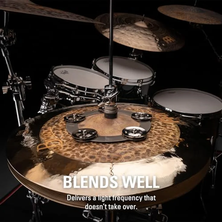 Meinl CRING Ching Ring, 6" Tambourine mit 5 Paar Edelstahl-Schellen, passend für Hi-Hat und Becken, aus Stahl – Bild 3