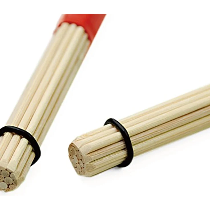 Rohema Tape Bamboo Rods, Drumsticks mit PVC-Umwicklung, Kunststoffkappe und Rimshotschutz, 415 mm Länge, 15 mm Durchmesser, Made in Germany – Bild 3