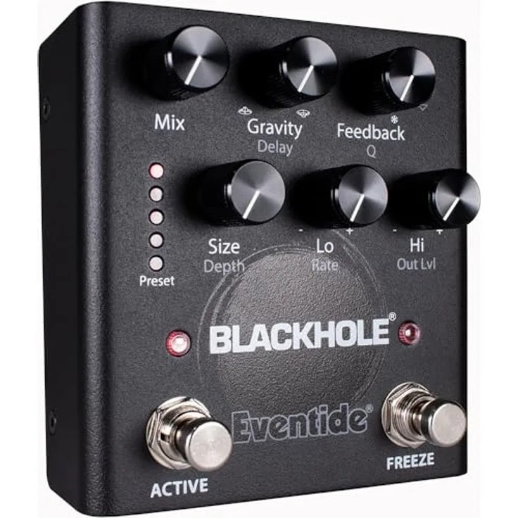 Eventide Blackhole Reverb Effectpedal, Gitarren-Effektgerät mit fünf Presets, MIDI-Fähigkeit und einzigartiger Schwerkraftsteuerung, schwarz
