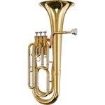 Thomann BR 603 Bb-Baritonhorn, 3 Perinetventile, Goldmessing Mundrohr, Messing Korpus, Schallbecher Ø 212 mm, inkl. Mundstück und leichtem Formetui