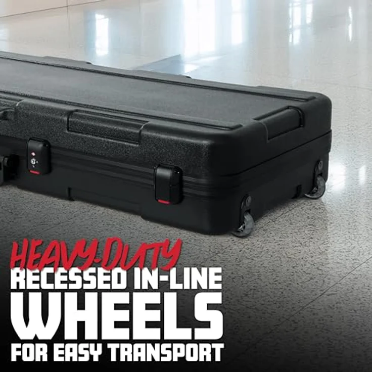 Gator TSA 88SLXL Keyboardcase, stabiler Polyäthylenaufbau mit TSA-Verriegelungen und Rollen, schwarz – Bild 5