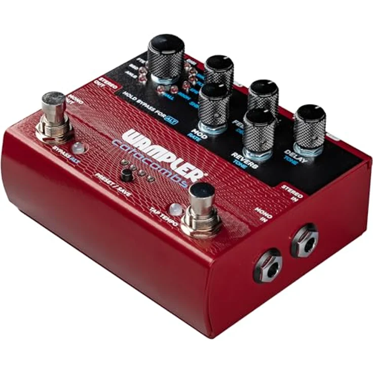 Wampler Catacombs Reverb & Delay, Effektpedal für E-Gitarre mit 11 Sounds, 8 Presets, volle MIDI-Steuerung, True Stereo/Mono – Bild 5