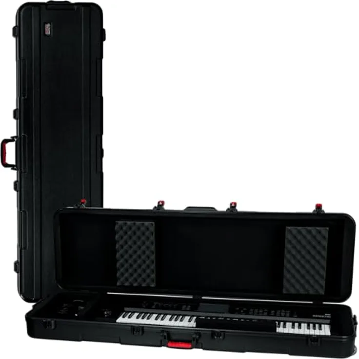 Gator TSA 88SLXL Keyboardcase, stabiler Polyäthylenaufbau mit TSA-Verriegelungen und Rollen, schwarz