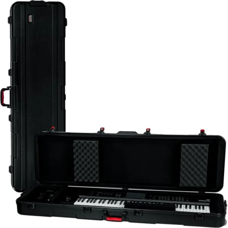 Gator TSA 88SLXL Keyboardcase, stabiler Polyäthylenaufbau mit TSA-Verriegelungen und Rollen, schwarz – Bild 1