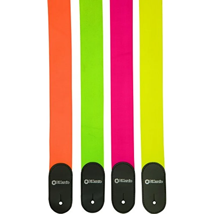 DiMarzio DD 3100NOR Gitarrengurt, Sicherheitsgurt aus Nylon, verstellbar von 81 bis 144 cm, Neon Orange – Bild 2