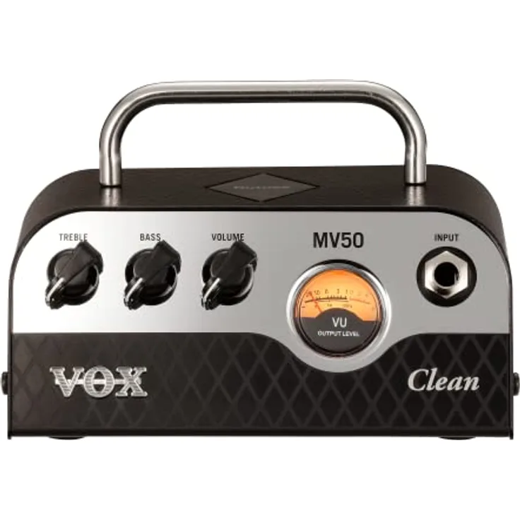 Vox MV 50 CL Clean, E-Gitarren-Topteil, 50 Watt, analoger Vorverstärker mit Nutube-Technologie, EQ Schalter, Dämpfungsschalter, inkl. Netzteil