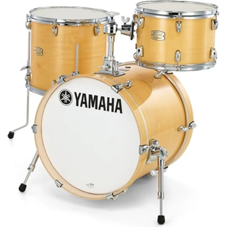 Yamaha Stage Custom Bop Kit NW, Kesselsatz aus 6-lagigem Birkenholz, Farbe: Natural Wood, 18"x15" Bassdrum, inkl. Y.E.S.S. Tomaufhängungssystem