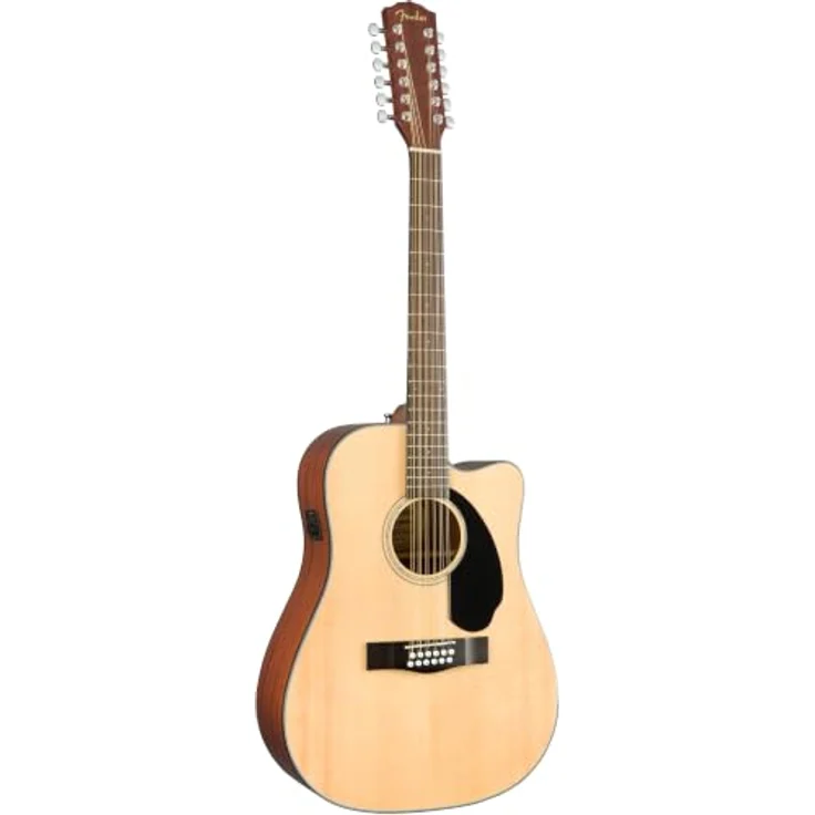 Fender CD-60SCE 12-saitige Dreadnought-Elektroakustikgitarre, Natur, mit Fishman CD-1 Pickup und massiver Fichte für volle Klangfülle – Bild 2