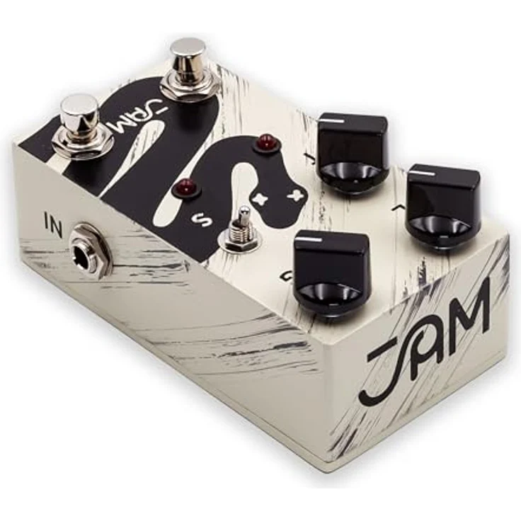 JAM pedals Rattler MKII Distortion, Overdrive-Effektpedal mit symmetrischem/asymmetrischem Clipping, Mid-Boost-Fußschalter, True Bypass – Bild 6