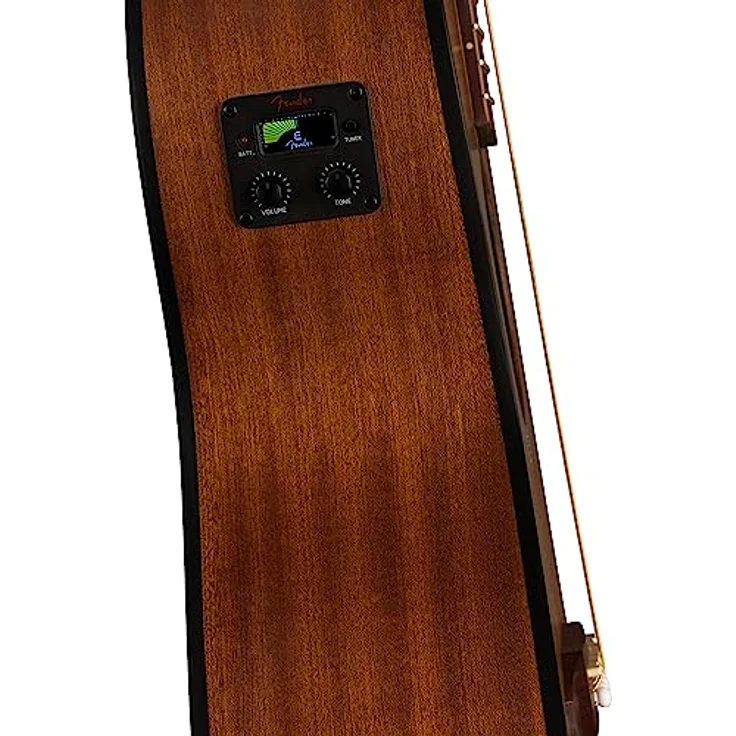 Fender Monterey Standard MAH, Westerngitarre mit laminiertem Sapele Korpus, natürlichem matt Finish, Walnuss Griffbrett und integriertem Stimmgerät, Farbe: Natural – Bild 6