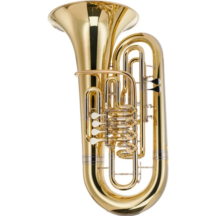 Melton 2260RA-L Brandstötter F-Tuba, Messing, 6/4 Größe, 6 Drehventile, inkl. Gigbag und ICON 18 Mundstück