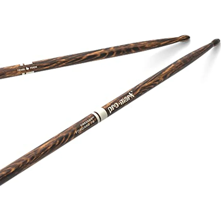 Pro Mark TX7AW-FG Classic 7A Fire Grain, Drumsticks aus Hickory mit ovalem Holzkopf, 39.05 cm, natürlich gehärtet durch Flambieren – Bild 1