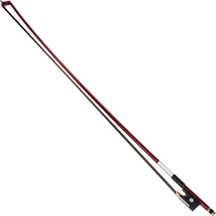 Artino BF-29 Violinbogen 4/4 Braun, Fiberglas-Stange mit Ebenholzfrosch und schwarzer Behaarung