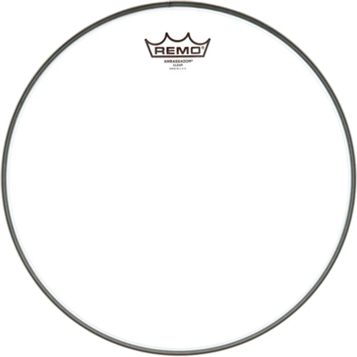 Remo 13" Ambassador Clear, Schlagzeugfell mit offenem Sound und Obertonreichtum, einschichtig – Bild 1