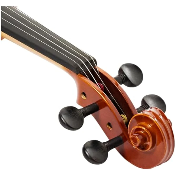 Yamaha V5 SA44 Violin Set 4/4, vollmassive Violine mit massiver Fichtendecke, massiver Ahornboden, Ebenholzgriffbrett und Zubehör im Koffer – Bild 4