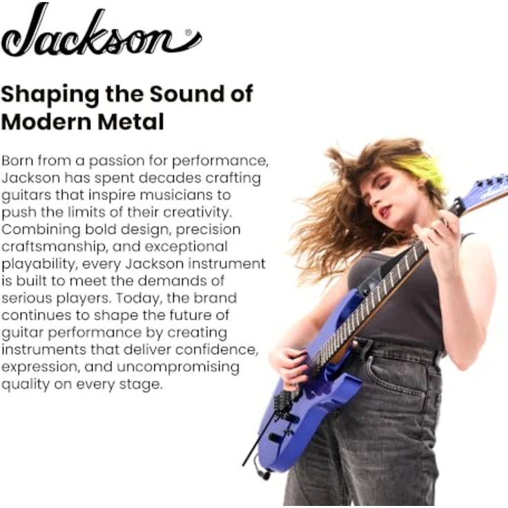 Jackson E-Gitarre JS Series Dinky JS12 AM, Pappel-Korpus, geschraubter Ahornhals, High-Output Humbucker, Gloss Black – Bild 8