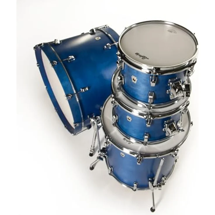 Ludwig NeuSonic Mod2 4pc Set, Schlagzeugset mit 7-lagigem Ahorn/Kirsche Hybridkessel, Satin Royal Blue – Bild 6