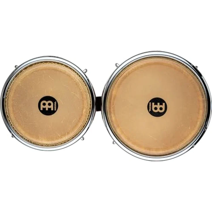 Meinl FWB400CR, Cherry Red Holz Bongos, 7" & 8 1/2", Gummibaum Holz, Free Ride Suspension System, True Skin Kuh Felle, Hochglanzlackiert – Bild 3