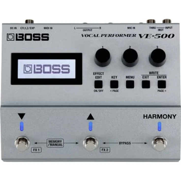 BOSS VE-500 Vocal Performer, Modernes Vocal-Multieffektgerät mit Auto-Harmonie, Tonhöhenkorrektur und Gitarreneingang für singende Gitarristen – Bild 1