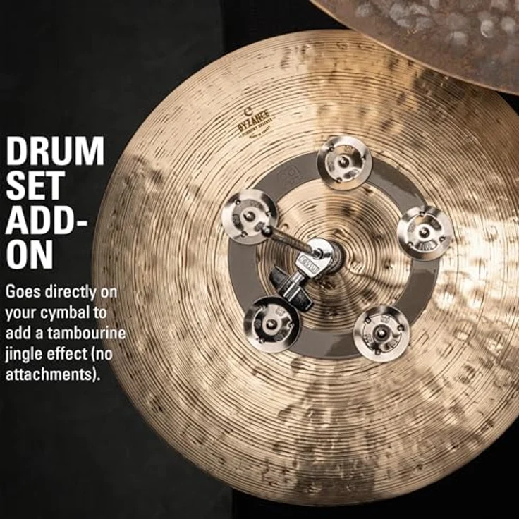 Meinl CRING Ching Ring, 6" Tambourine mit 5 Paar Edelstahl-Schellen, passend für Hi-Hat und Becken, aus Stahl – Bild 2