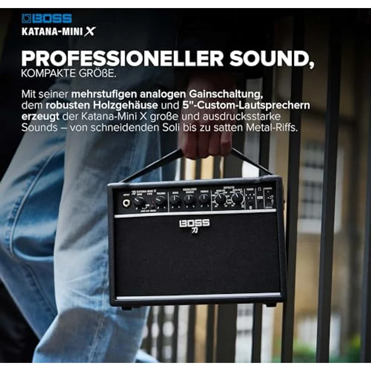 Boss Katana Mini X, Modelling Combo E-Gitarrenverstärker mit Bluetooth und 10 Stunden Spielzeit – Bild 3