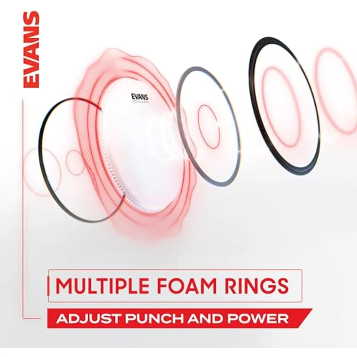 Evans EMAD2 Clear 22", Bass Drum Fell für Schlagzeug, ausgewogene Verarbeitung und hochwertige Materialien – Bild 4