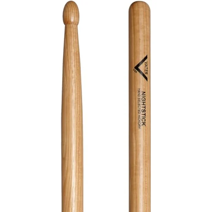 Vater Night Hickory Wood, Drumsticks 2S aus Hickory mit Holz Kopf, längere und kräftige Ausführung – Bild 1