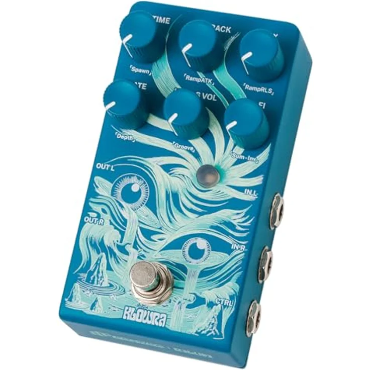 Klowra Rilium Stereo Delay, Multi-Head Delay-Pedal für E-Gitarre mit Tap Tempo und 24-Bit Audioqualität – Bild 1