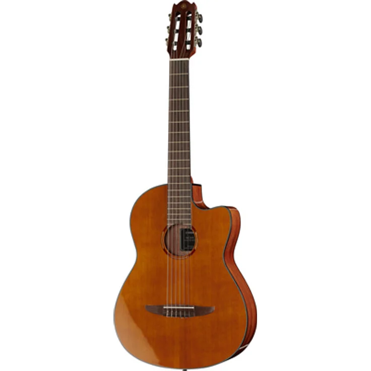 Yamaha NCX1C NAT, Akustisch-Elektrische Konzertgitarre mit massiver Rot Zederndecke, Cutaway, Natural Finish