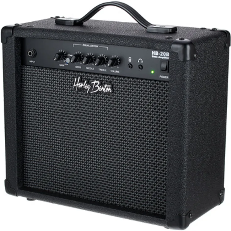 Harley Benton HB-20B, E-Bass Combo Verstärker mit 20 Watt, 8 Zoll Lautsprecher und integriertem Kompressor