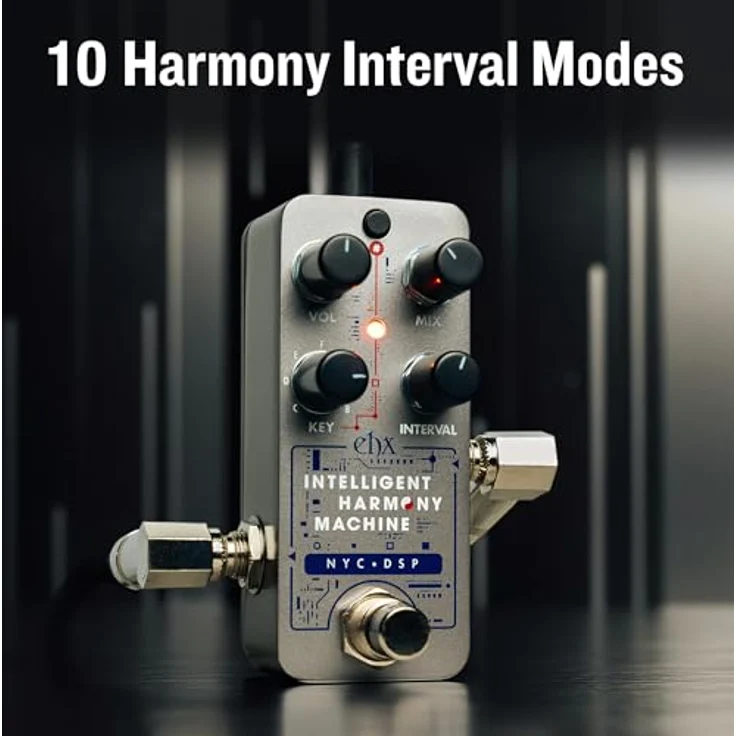 Electro Harmonix Pico Intelligent Harm Machine, Effektpedal für E-Gitarre mit 2- oder 3-stimmigen Harmonien, flüssigem Tracking und 10 Intervalloptionen – Bild 5