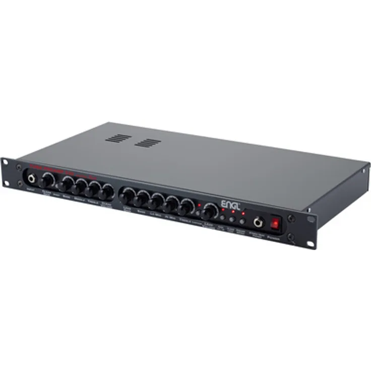 Engl E530 Gitarren Preamp, 2 Kanäle mit 4 Klängen, 3-Band EQ im Clean Kanal, 4-Band EQ im Lead Kanal, Stereo FX Loop, kompakt und leicht
