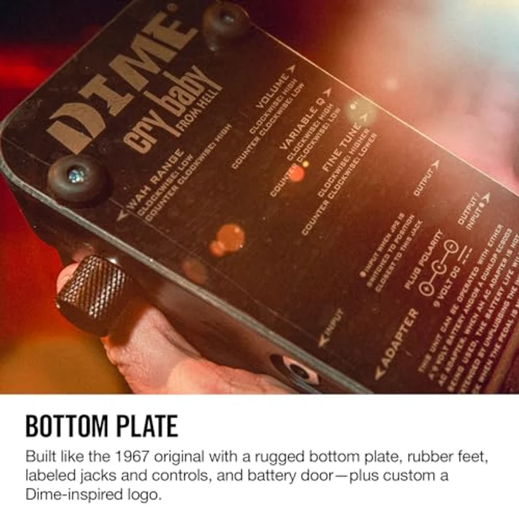 Dunlop Dimebag Cry Baby Wah, Wah Effekt Pedal mit Boost und erweiterter Sweep Range, schwarzer Camo-Look – Bild 9