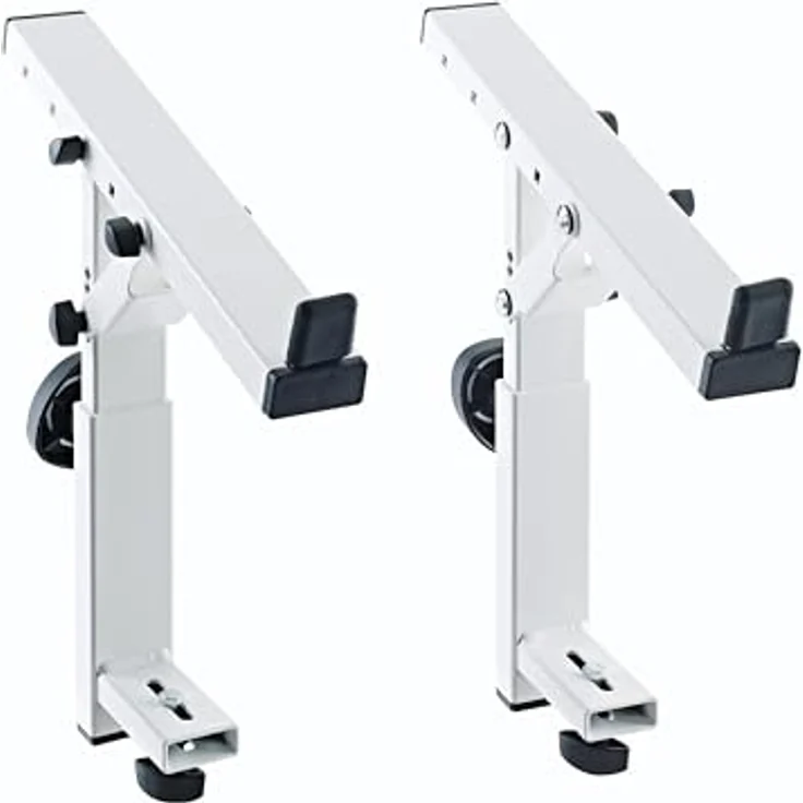 K&M 18822 Aufsatz für Keyboardständer Omega, Reinweiß, Stahl - Erweiterung für drittes Keyboard, variabel in Höhe und Tiefe – Bild 1