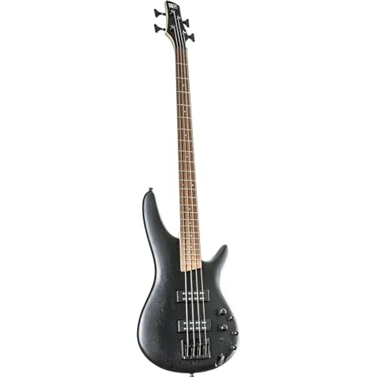 Ibanez SR300EB-WK, 4-saiter E-Bass aus der Soundgear-Serie mit Nyatoh Korpus, 24 Medium Bünden und PowerSpan Dual Coil Tonabnehmer, Wettered Black