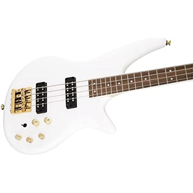Jackson JS3 Spectra Bass, E-Bass der JS-Serie mit Pappel-Korpus, Ahorn-Hals, 24 Jumbo Bünden, aktiver/p Passiver Elektronik, Snow White – Bild 6