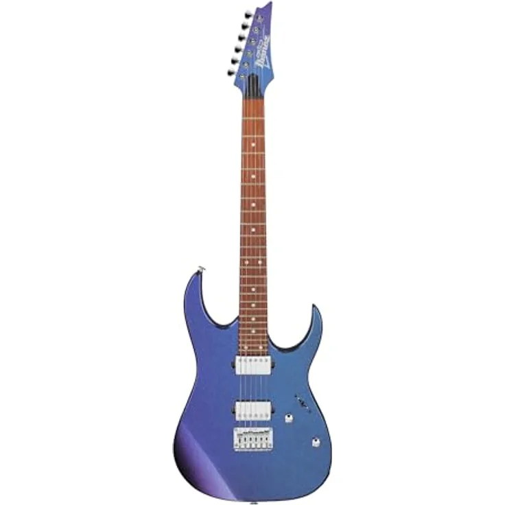 Ibanez Gio GRG121SP-BMC, E-Gitarre in Blue Metal Chameleon mit ausgewogener Verarbeitung und hochwertigen Materialien