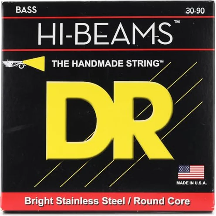 DR Strings B HIBE XLR-30 Hi-Beam Extra Lite Saite, Ultraleichter Satz 30–90 mit brillantem Sound und runden Kern