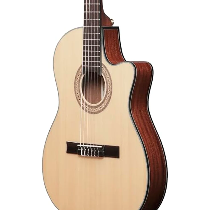 Ibanez GA35TCE-NT, Thinline Konzertgitarre mit Fichtendecke, Sapele Korpus, Palisander Griffbrett, Natur Hochglanz – Bild 2