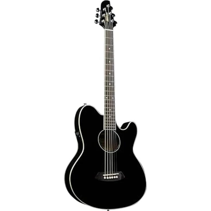 Ibanez Talman TCY10E-BK, Elektro-Akustikgitarre mit sorgfältiger Verarbeitung, schwarz – Bild 2