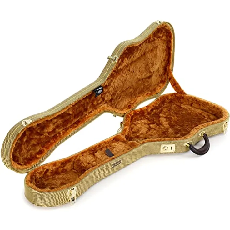 Fender Telecaster Thermometer Case Tweed, Gitarrenkoffer für E-Gitarre mit orange Acryl Innenfutter