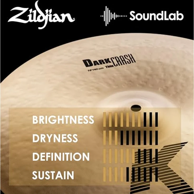 Zildjian K' Dark Crash Thin 16", Schlagzeugbecken mit Traditional Finish – Bild 6
