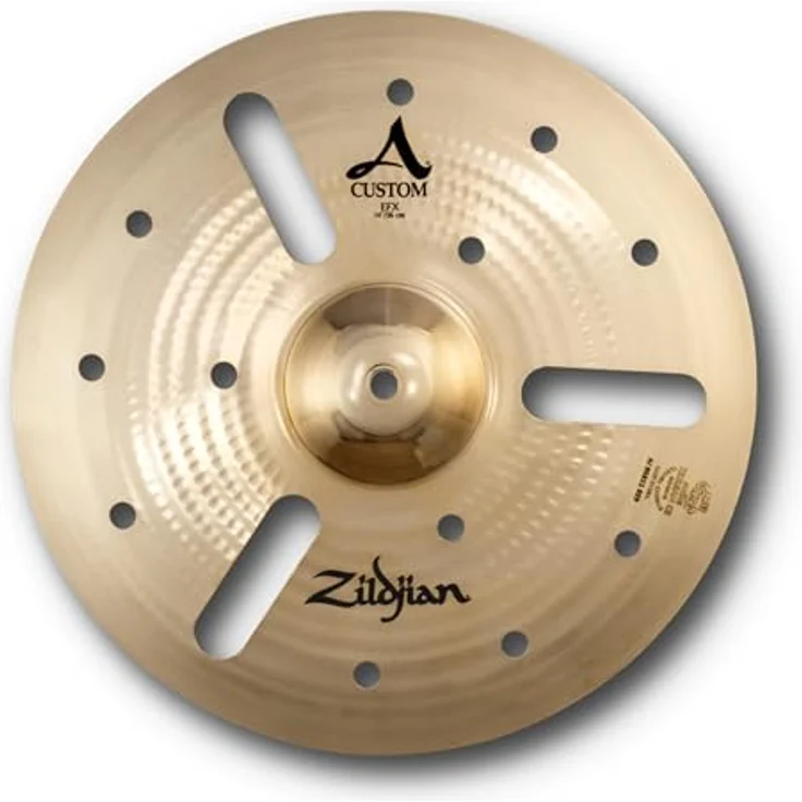 Zildjian A Custom Series - 14 Zoll EFX Crash Cymbal, einzigartiger trockener Sound mit lasergenerierten Ausschnitten, brillantes Finish – Bild 1