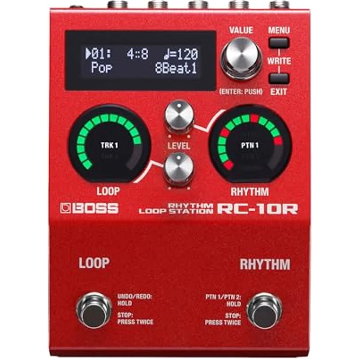 BOSS RC-10R Rhythm Loop Station, kompaktes Performance-Tool mit 280 Preset-Stilen, 16 Drumkits und 2-Spur-Betrieb – Bild 1