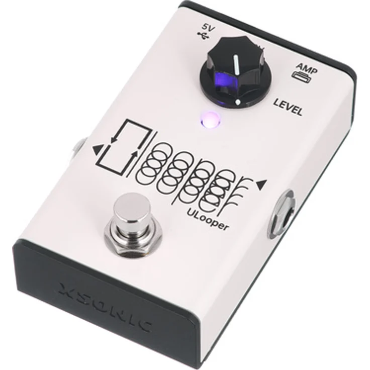 Xsonic ULooper, Looper Effekt Pedal mit 180 Minuten Aufnahmezeit, USB Typ-A und Typ-C Anschluss, Metallgehäuse
