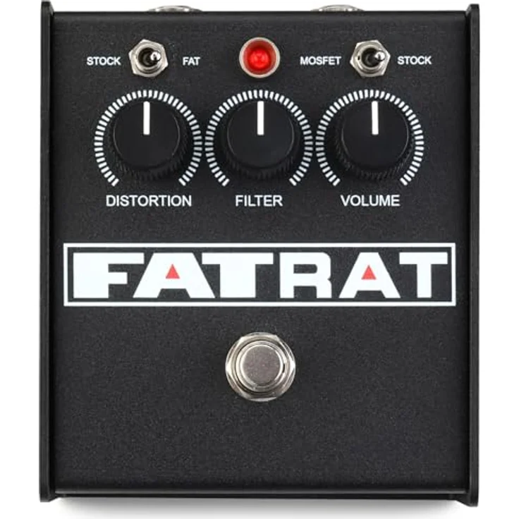 Proco Fatrat, Distortion Effektpedal für E-Gitarre mit verzerrbarem Klangregler, Mosfet/Stock Clipping Schalter, Filter & Volume Regler – Bild 2